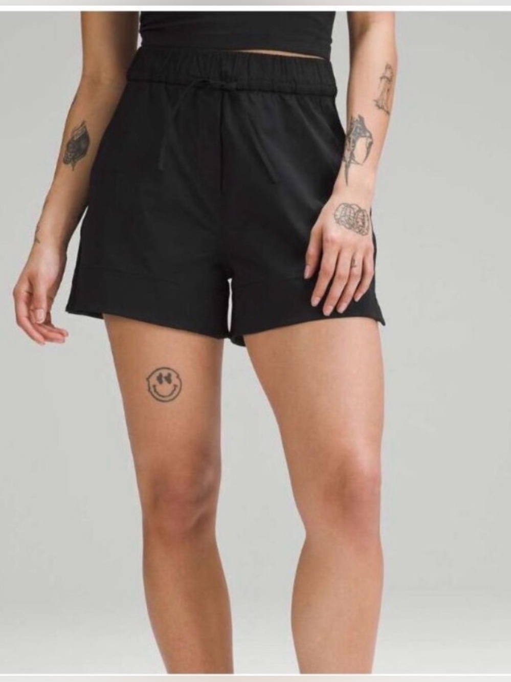 Lululemon Cinchable Waist High-Rise Woven Short 3.5" Black Size S
